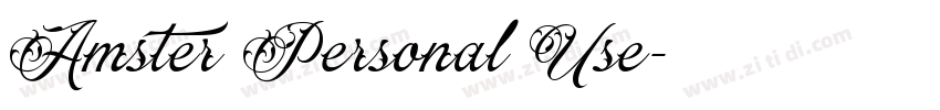 Amster Personal Use字体转换